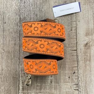 Rebecca Minkoff Purse Strap Guitar Strap Embroidered Leather NWT